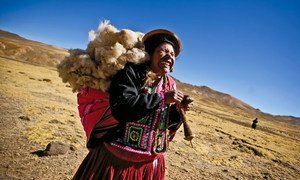Santa Francisca Manzano is an indigenous woman from the high Andean pastures of Peru.