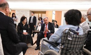 Secretary-General António Guterres meets with survivors of the atomic bomb attacks on Nagasaki and Hiroshima (file).