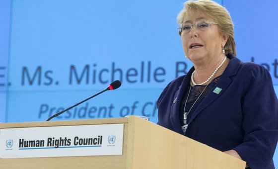 Michelle Bachelet é a alta comissária da ONU para os Direitos Humanos