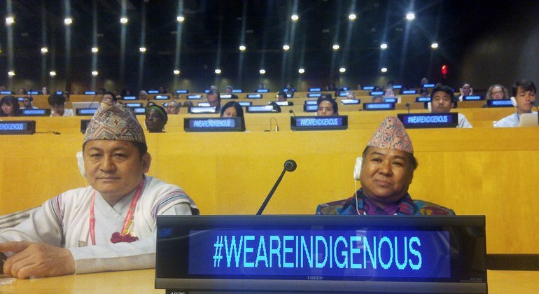 Participants in the panel discussion for the  International Day of the World's Indigenous Peoples, UN, New York.
