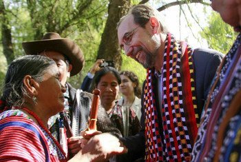 Zeid Ra’ad Al Hussein, UN High Commissioner for Human Rights meeting with indigenous community leaders in Guatemala. November 2017.