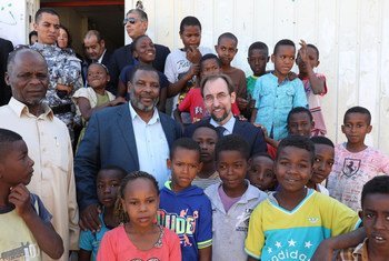 Kamishna Mkuu wa Haki za Binadamu wa Umoja wa Mataifa, Zeid Ra'ad Al Hussein wakati wa ziara yake huko Tripoli, Libya tarehe 10 Oktoba 2017