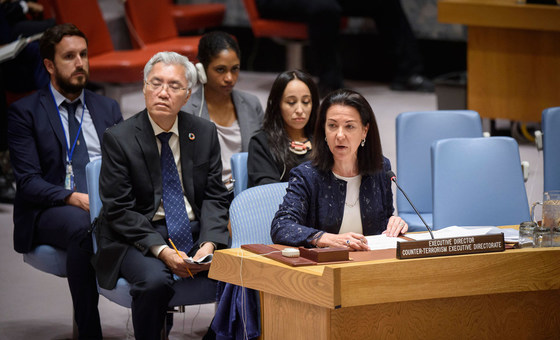 Diretora-executiva do Comitê Contraterrorismo da ONU, Cted, Michéle Coninsx, no Conselho de Segurança