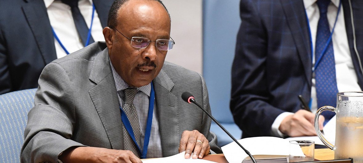 Tegegnework Gettu, Associate Administrator of the UN Development Programme (UNDP), briefs the Security Council meeting on the situation in Myanmar.