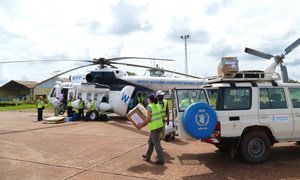 Le PAM participe à la riposte au virus Ebola en RDC en apportant une aide alimentaire et logistique (photo d'archive: mai 2018).
