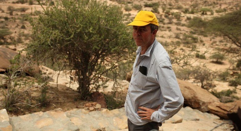 Francis Mead, on assignment in Somalia in 2013. 