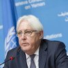Martin Griffiths, UN Special Envoy for Yemen briefs the press on the Geneva Consultations on Yemen, Palais des Nations. 5 September 2018.