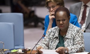 Bintou Keita, Assistant Secretary-General for Peacekeeping Operations, briefs the Security Council on Haiti, on 6 September.