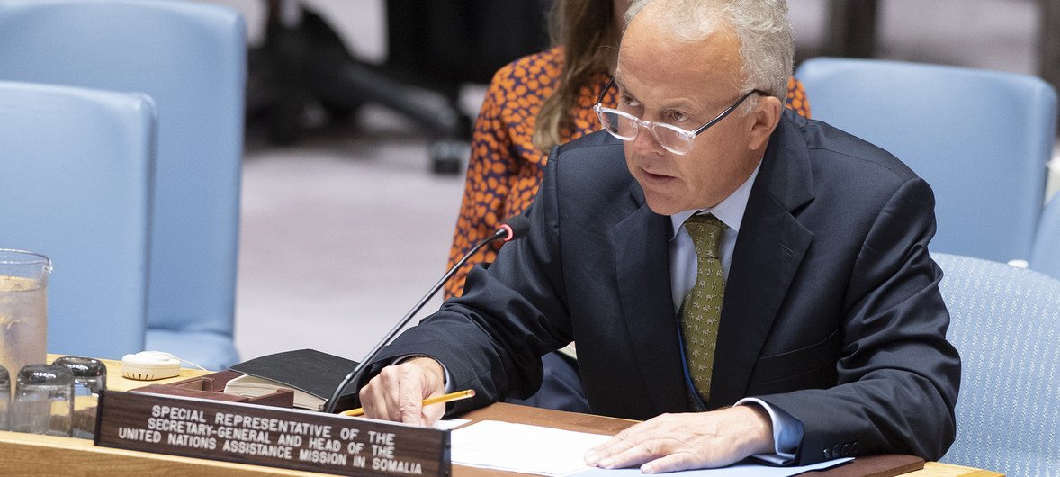 Special Representative of the Secretary-General for Somalia and head of UNSOM Michael Keating briefs the Security Council on the situation in the African country.