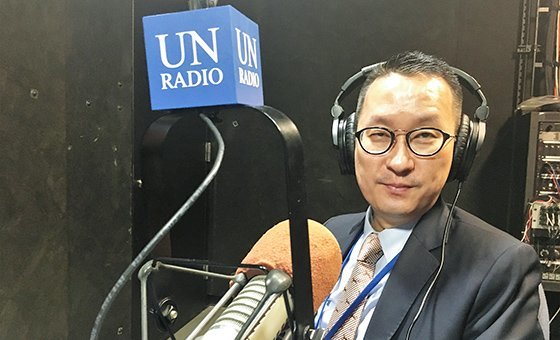 Charles Kim, Project Manager at United Nations Police (UNPOL), at UN News studios in New York on 13 September 2018.