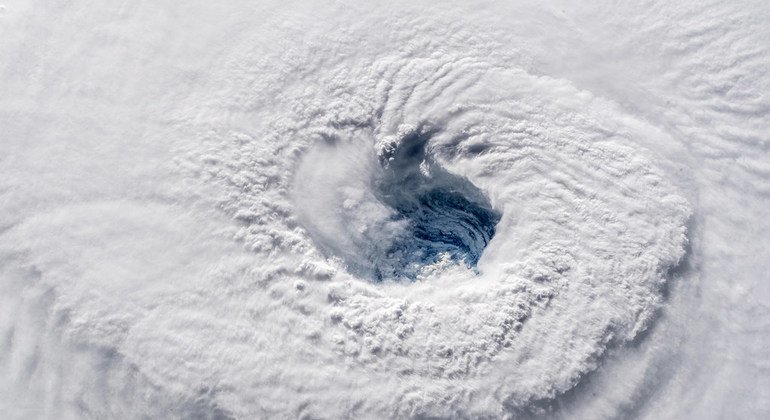 El huracán Florence fotografiado desde la Estación Espacial Internacional el 12 de septiembre de 2018