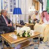 El Secretario General, António Guterres, se encuentra con el rey de Arabia Saudita, Salman bin Abdulaziz Al Saud, con ocasión de la firma del acuerdo de paz entre Etiopía y Eritrea en la ciudad saudí de Yeda.