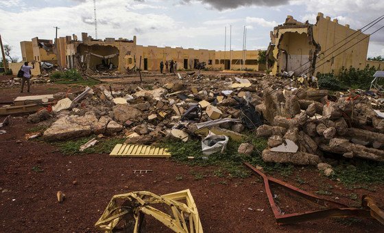 The G5 Sahel HQ destroyed by a terrorist attack on 29 June 2018 in Mopti, Mali. The G5 Sahel HQ destroyed by a terrorist attack on 29 June 2018 in Mopti, Mali.