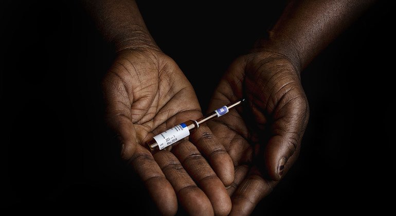Vacuna contra la tuberculosis en un centro de salud en Bougouni, Malí, en marzo de 2018.
