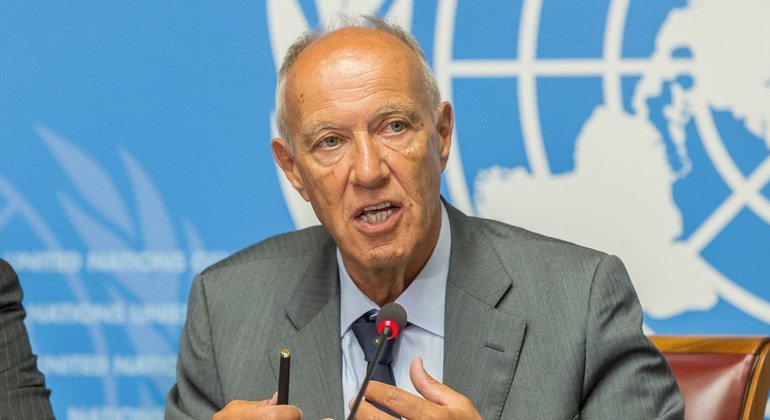 Francis Gurry, Director General of the World Intellectual Property Organization, speaks at a press conference at the United Nations Office at Geneva. (file)