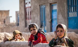 Children in Shade Bara village, Herat province, Afghanistan.