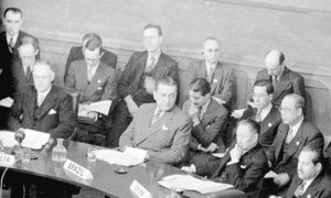The first session of the United Nations General Assembly opened on 10 January 1946 at Central Hall in London, United Kingdom. It was during this session that the Security Council met for the first time (pictured). 