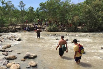 “Trocha” illegal river crossing. Colombia-Venezuela border near Cúcuta, Colombia, one of the main entry points for people crossing from Venezuela into Colombia. 20 September 2018.