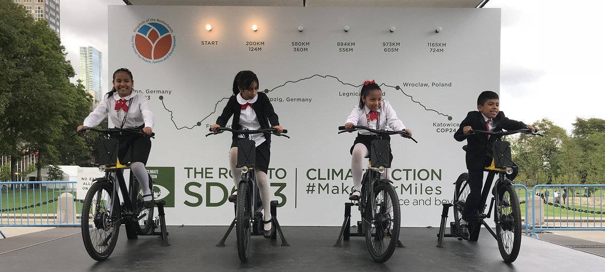 荷兰代表团在第73届联合国大会期间，举行了一个主题为“可持续发展目标13：气候行动——让我们一起骑车去追寻更美好气候”的活动。