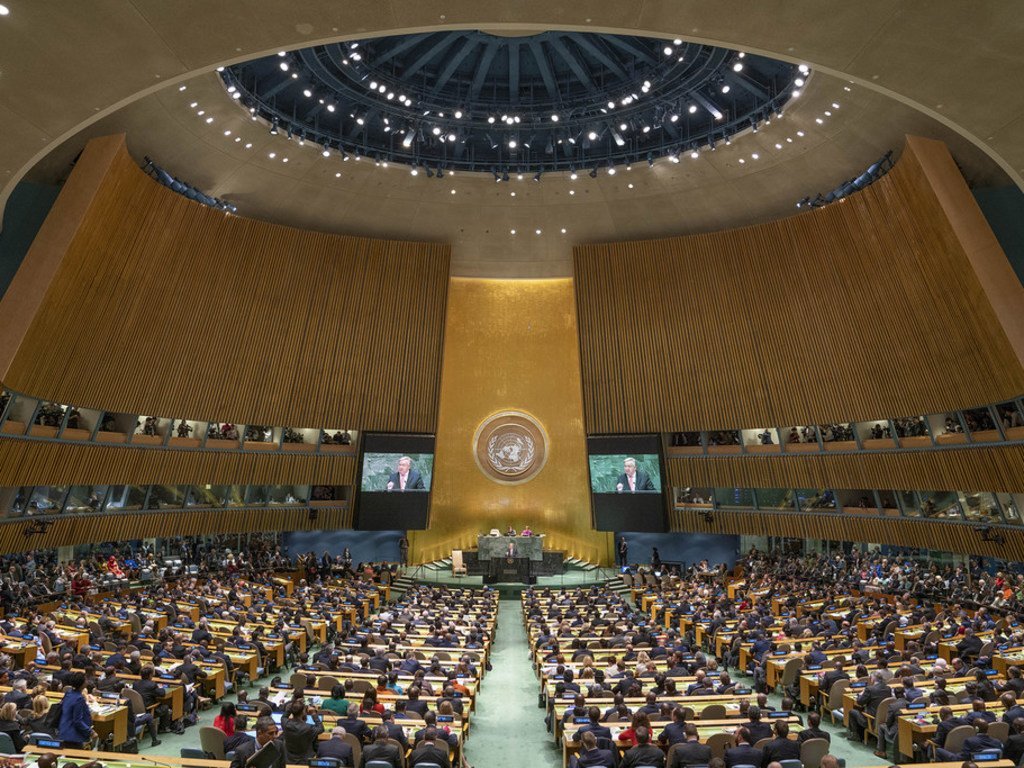 Secretary-General António Guterres addresses the opening of the general debate of the General Assembly's 73rd session.