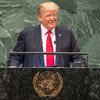 Le Président américain Donald Trump devant l'Assemblée générale des Nations Unies.