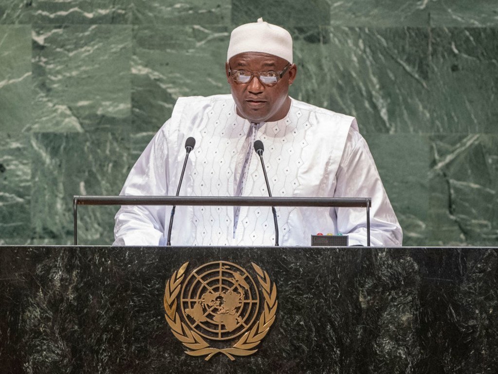 President Adama Barrow of the Republic of The Gambia addresses the seventy-third session of the United Nations General Assembly.