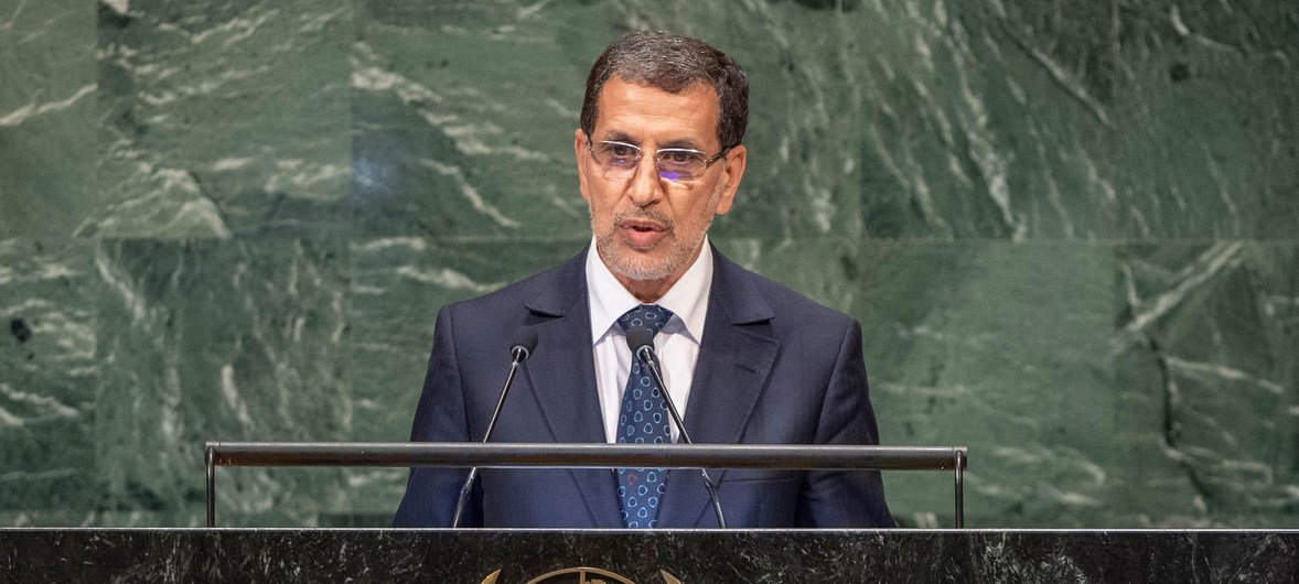 Le Premier ministre Saad-Eddine El Othmani du Royaume du Maroc prend la parole à la 73ème session de l’Assemblée générale des Nations Unies.
