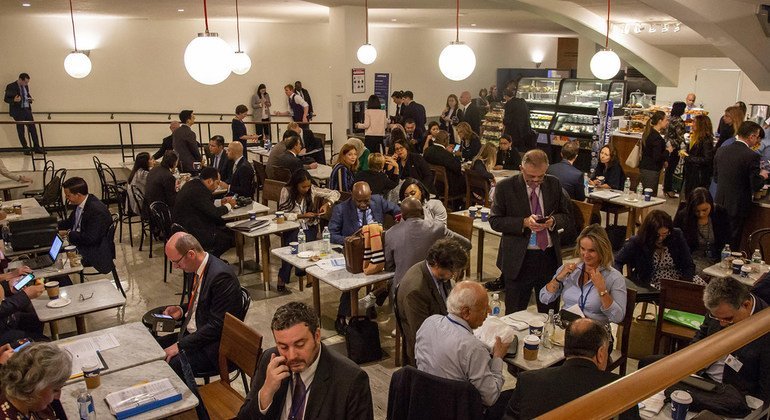 The Vienna Cafe, a meeting place for diplomats beneath the UN General Assembly hall