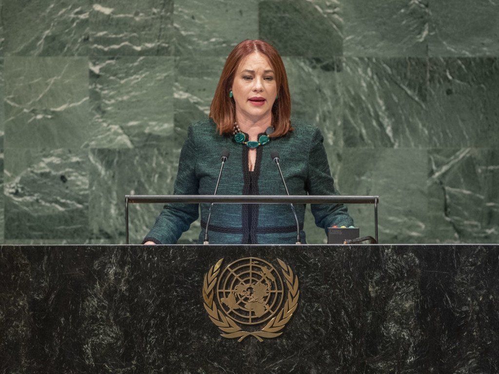 María Fernanda Espinosa Garcés; President of the seventy-third session of the General Assembly; addresses the opening of the General Debate.