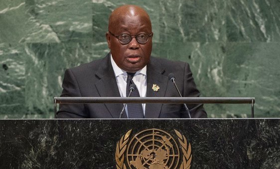 President Nana Addo Dankwa Akufo-Addo of Ghana addresses the seventy-third session of the United Nations General Assembly.