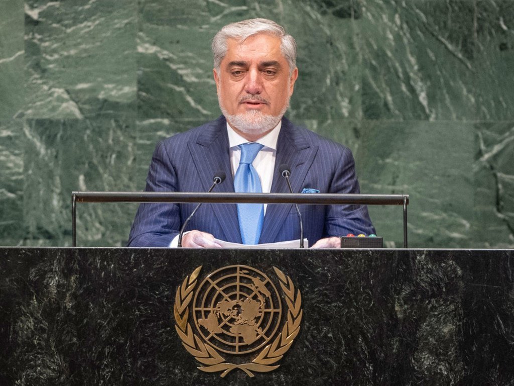 Abdullah Abdullah, Chief Executive of the Islamic Republic of Afghanistan, addresses the seventy-third session of the United Nations General Assembly.