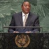 Rais Uhuru Kenyatta wa Kenya akihutubia mjadala mkuu wa mkutano wa 73 wa Baraza Kuu la UN, New York, Marekani