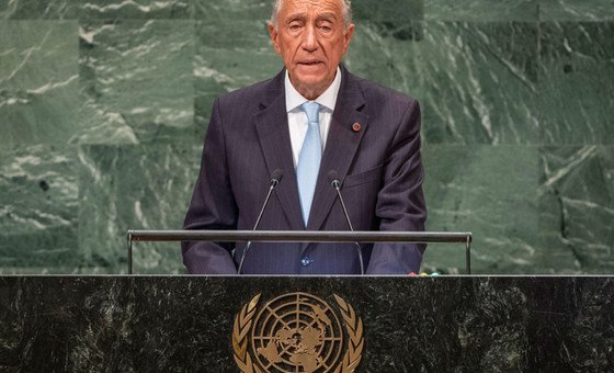 Presidente de Portugal, Marcelo Rebelo de Sousa, na Assembleia Geral. 
