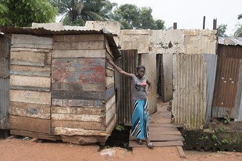 Une femme à Bangui, en République centrafricaine.