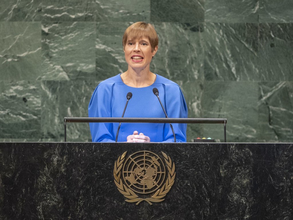 Kersti Kaljulaid, President of the Republic of Estonia, addresses the general debate of the General Assembly’s seventy-third session.