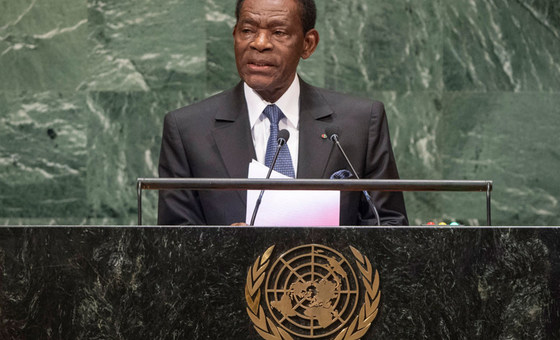 Presidente da Guiné Equatorial, Teodoro Obiang Nguema Mbasogo, na Assembleia Geral