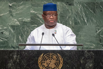 President Julius Maada Bio of the Republic of Sierra Leone addresses the seventy-third session of the United Nations General Assembly.