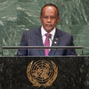 Le Président par intérim de la République de Madagascar, Rivo Rakotovao, devant l'Assemblée générale des Nations Unies.