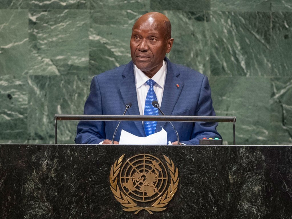 Le Vice-Président de la République de Côte d'Ivoire, Daniel Kablan Duncan, prend la parole à la soixante-treizième session de l'Assemblée générale des Nations Unies.