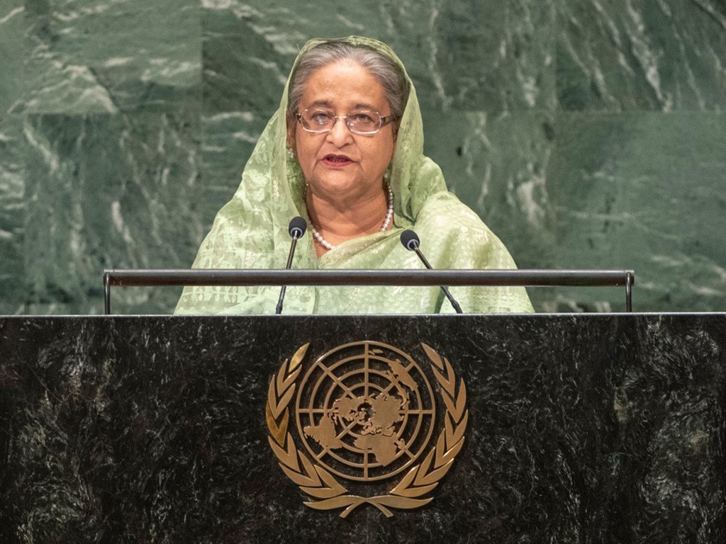Prime Minister Sheikh Hasina of the People’s Republic of Bangladesh addresses the seventy-third session of the United Nations General Assembly.