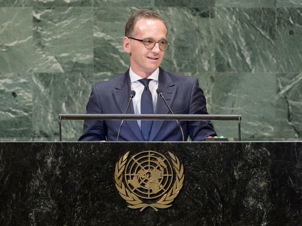 Foreign Minister Heiko Mass of the Federal Republic of Germany addresses the seventy-third session of the United Nations General Assembly.