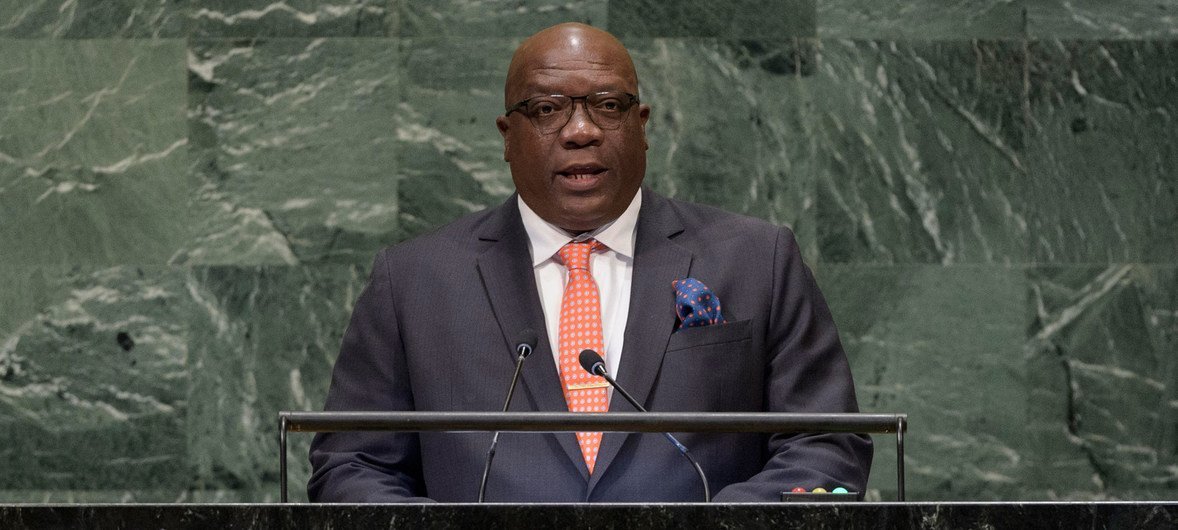 Prime Minister Prime Minister Timothy Harris of Saint Kitts and Nevis addresses the seventy-third session of the United Nations General Assembly.