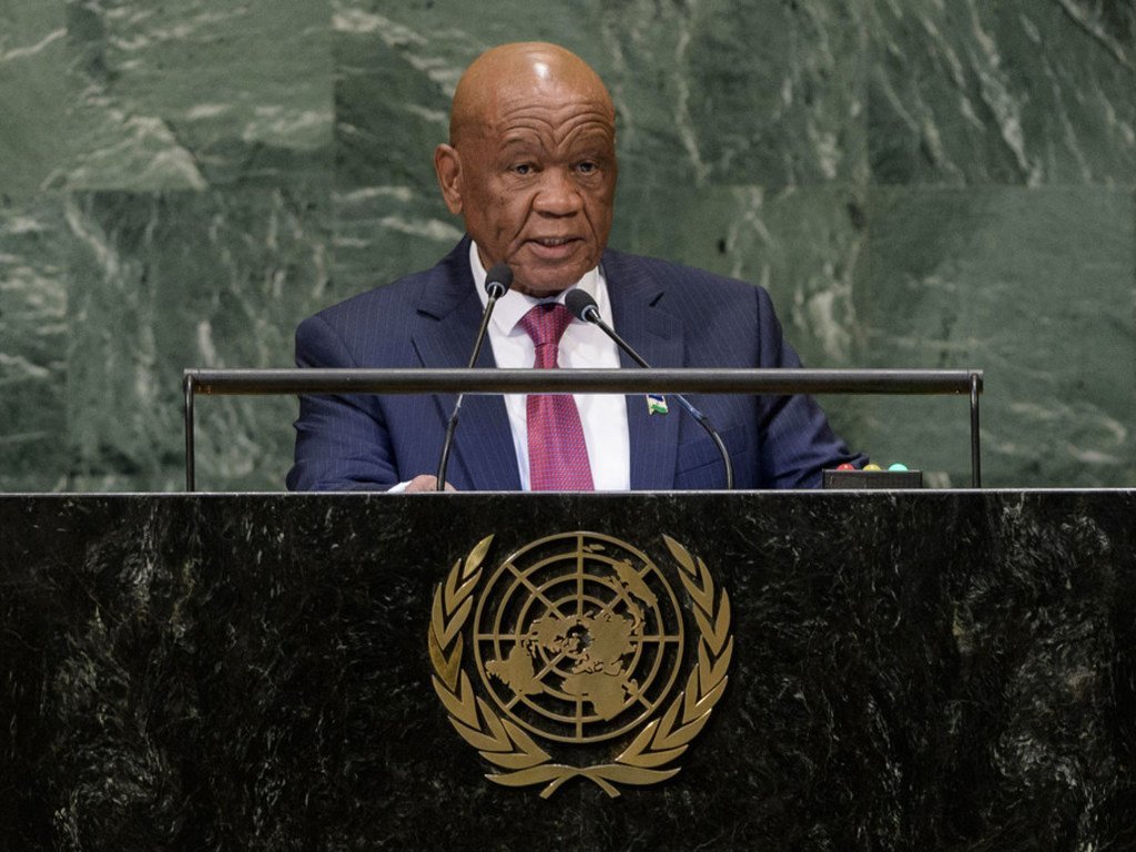 Prime Minister Thomas Motsoahae Thabane of the Kingdom of Lesotho addresses the seventy-third session of the United Nations General Assembly.