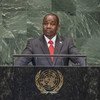Le Ministre burundais des affaires étrangères, Ezéchiel Nibigira, devant l'Assemblée générale des Nations Unies.