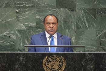 Rimbink Pato, Minister of Foreign Affairs and Trade of the Independent State of Papua New Guinea addresses the seventy-third session of the United Nations General Assembly.