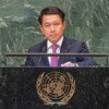 Foreign Minister Saleumxay Kommasith of the Lao People’s Democratic Republic addresses the seventy-third session of the United Nations General Assembly.