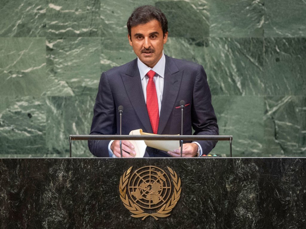 His Highness Sheikh Tamim bin Hamad Al-Thani, Amir of the State of Qatar, addresses the general debate of the General Assembly’s 73rd session.