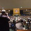 Представители СМИ пристально следят за событиями в Генеральной Ассамблее ООН