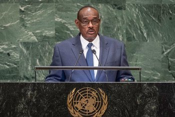 وزير خارجية جمهورية السودان، الدرديري محمد أحمد يلقي كلمة بلاده خلال مداولات الجمعية العامة للأمم المتحدة