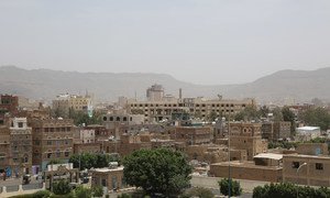 The city of Sana'a in Yemen.  2015.